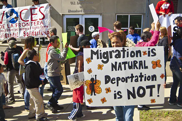 Manifestação contra deportação