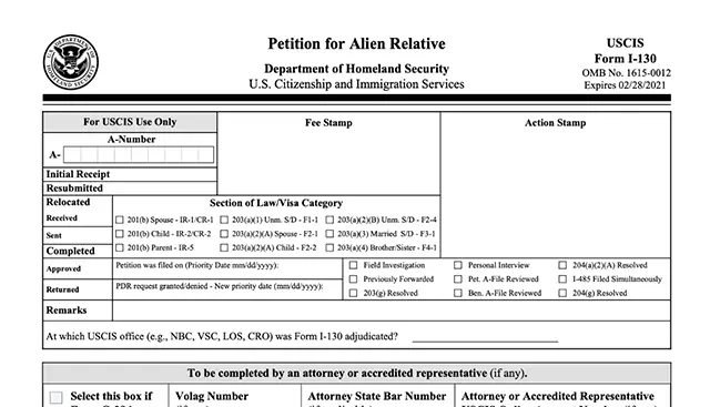 Form I-130