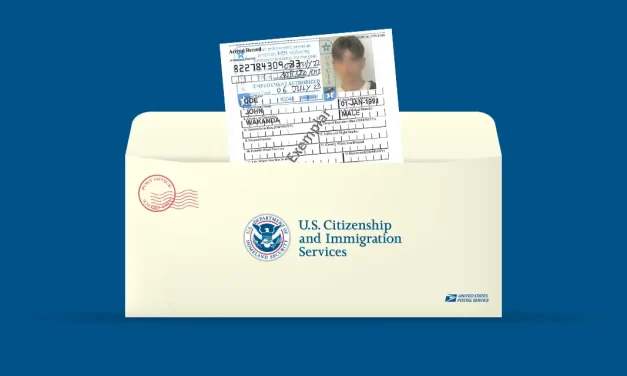 Carimbo de Green Card pelo Correio