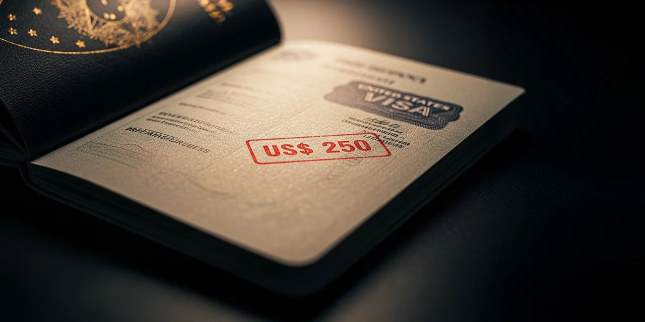 Visto de turista: taxa adicional de US$ 250
